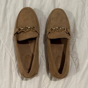 Brand new Brown Loafers with Gold Chain Detail